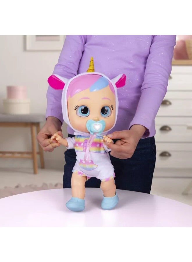 Cry Babies My First Steps Walking Baby Doll - Dreamy | Makes 10+ Realistic Baby Sounds | Take Her Hand and Guide Her Forward  |Interactive Baby Doll | Collectible Soft Doll | Nurturing and Imaginative Play | Sensory Development | Gift for Toddler & Kids - Image 4